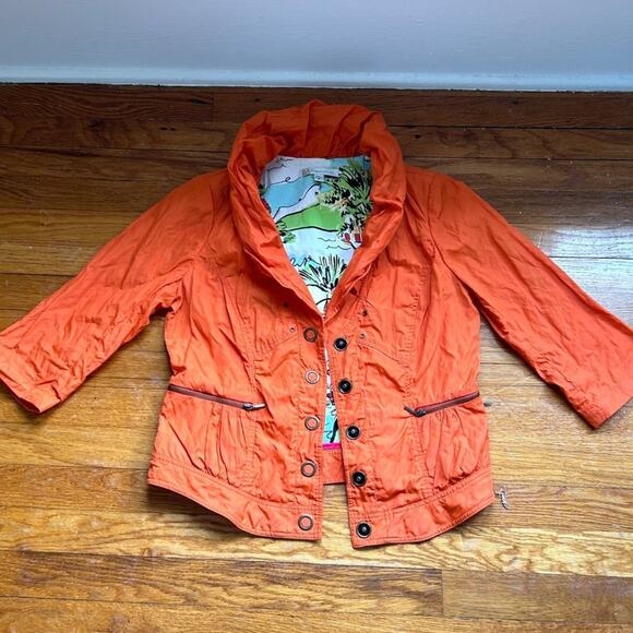 Vintage 80s Renfrew Bright Orange Puff Collar Jacket – Size 8, Made in USA - Picture 14 of 16